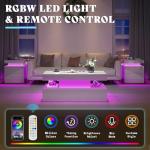 Modern LED 3-Piece Coffee Table Set in White
