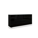 Stylish Black Sideboard Buffet Cabinet with 8 Drawers