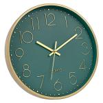 Modern 12-Inch Silent Gold Wall Clock
