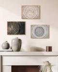 Vintage Wood Tree Rings Wall Art for Home
