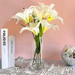 Aoderun 8.7" Clear Modern Glass Flower Vase