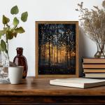 Enchanted Forest Firefly Canvas Wall Art 8x10