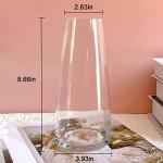 Aoderun 8.7" Clear Modern Glass Flower Vase