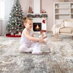 Washable 8x10 Modern Abstract Area Rug