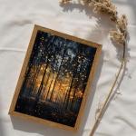 Enchanted Forest Firefly Canvas Wall Art 8x10