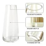 Aoderun 8.7" Clear Modern Glass Flower Vase