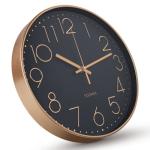 12-Inch Silent Wall Clock in Rose Gold