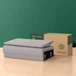 Zinus Stone Grey Mid-Century Loveseat Sofa