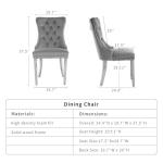 Set of 4 Black Velvet Dining Chairs