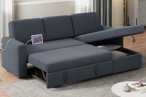 Yaheetech L-Shaped Sectional Sofa with USB Storage