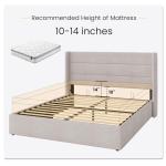 Queen Size Lift Storage Bed with Headboard