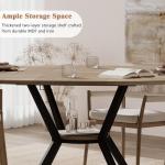 Extendable Round Dining Table for 4-6 People