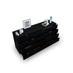 Stylish Black Sideboard Buffet Cabinet with 8 Drawers