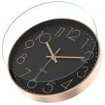 12-Inch Silent Wall Clock in Rose Gold