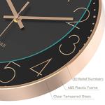 12-Inch Silent Wall Clock in Rose Gold