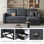 Yaheetech L-Shaped Sectional Sofa with USB Storage