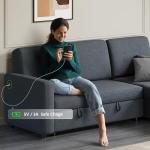 Yaheetech L-Shaped Sectional Sofa with USB Storage
