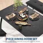 43'' Dining Table Set with Bench and Chairs