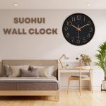 12-Inch Silent Wall Clock in Rose Gold