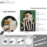 Abstract Woman Canvas Wall Art for Modern Decor