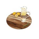 Acacia Wood 20" Turntable Lazy Susan for Dining