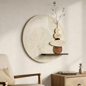 Beige and Brown 3D Textured Wall Art Decor