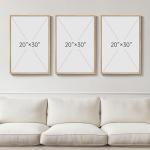 Large Black and White Abstract Wall Art Set
