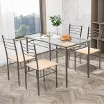 Giantex 5-Piece Kitchen Dining Table and Chair Set