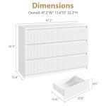 Fluted 6 Drawer Dresser with Hidden Handles