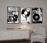 Retro Music Poster Set for Home or Studio