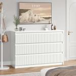 Fluted 6 Drawer Dresser with Hidden Handles