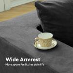 Modern L-Shaped Modular Sectional Sofa in Gray