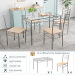 Giantex 5-Piece Kitchen Dining Table and Chair Set