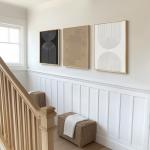 Large Black and White Abstract Wall Art Set