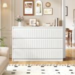 Fluted 6 Drawer Dresser with Hidden Handles
