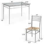 Giantex 5-Piece Kitchen Dining Table and Chair Set