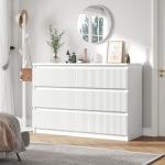 Fluted 6 Drawer Dresser with Hidden Handles