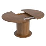 Adjustable Round Dining Table for 4-6, Walnut