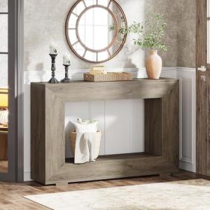 Tribesigns 47-Inch Farmhouse Console Table with Storage