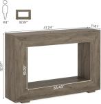 Tribesigns 47-Inch Farmhouse Console Table with Storage