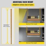 Gold Adjustable Hanging Wine Glass Rack Rack