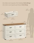 6-Drawer Rustic White Dresser and TV Stand