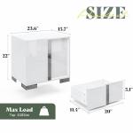 3-Piece White Bedroom Set with Nightstands and Dresser