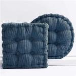 Blue Corduroy Meditation Floor Pillows 2-Pack