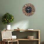 Rustic Boho Sunburst Wall Clock - 12 Inch