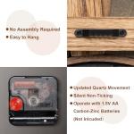 Rustic Boho Sunburst Wall Clock - 12 Inch