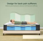 Cooling Hybrid Queen Mattress for Back Pain Relief