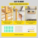 Gold Adjustable Hanging Wine Glass Rack Rack