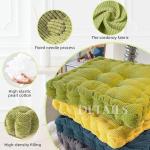 Blue Corduroy Meditation Floor Pillows 2-Pack