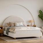 Boucle Cloud Queen Bed Frame with Arch Headboard